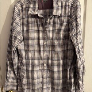 Ridgecut relaxed Plaid Button-Down Shirt in Gray and Cream